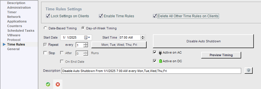 Time Rules