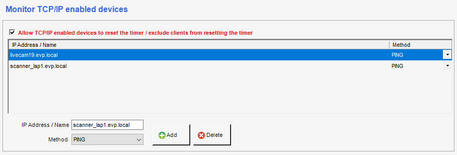 Check network devices